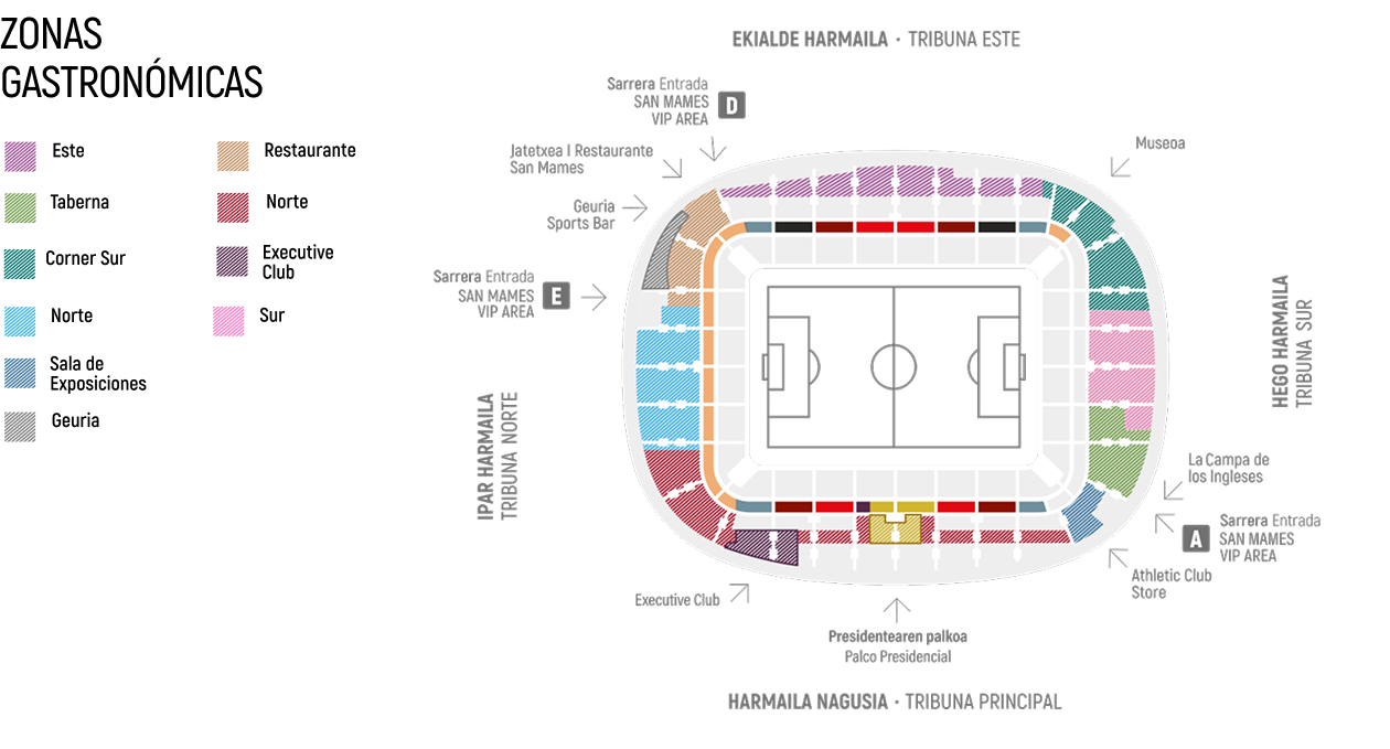 Mapa del estadio