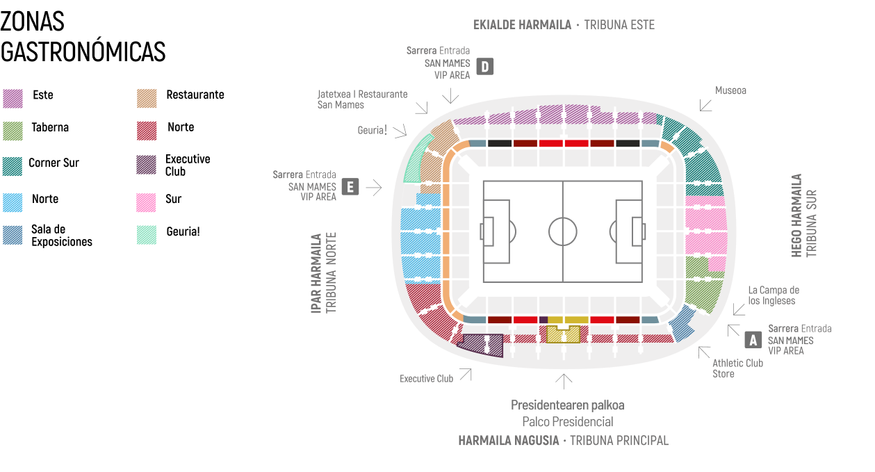 Mapa del estadio