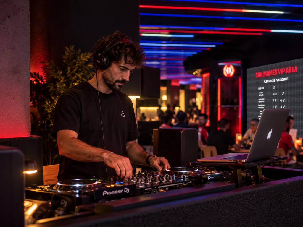 Música en directo o DJ en partidos determinados.